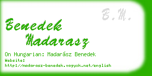 benedek madarasz business card